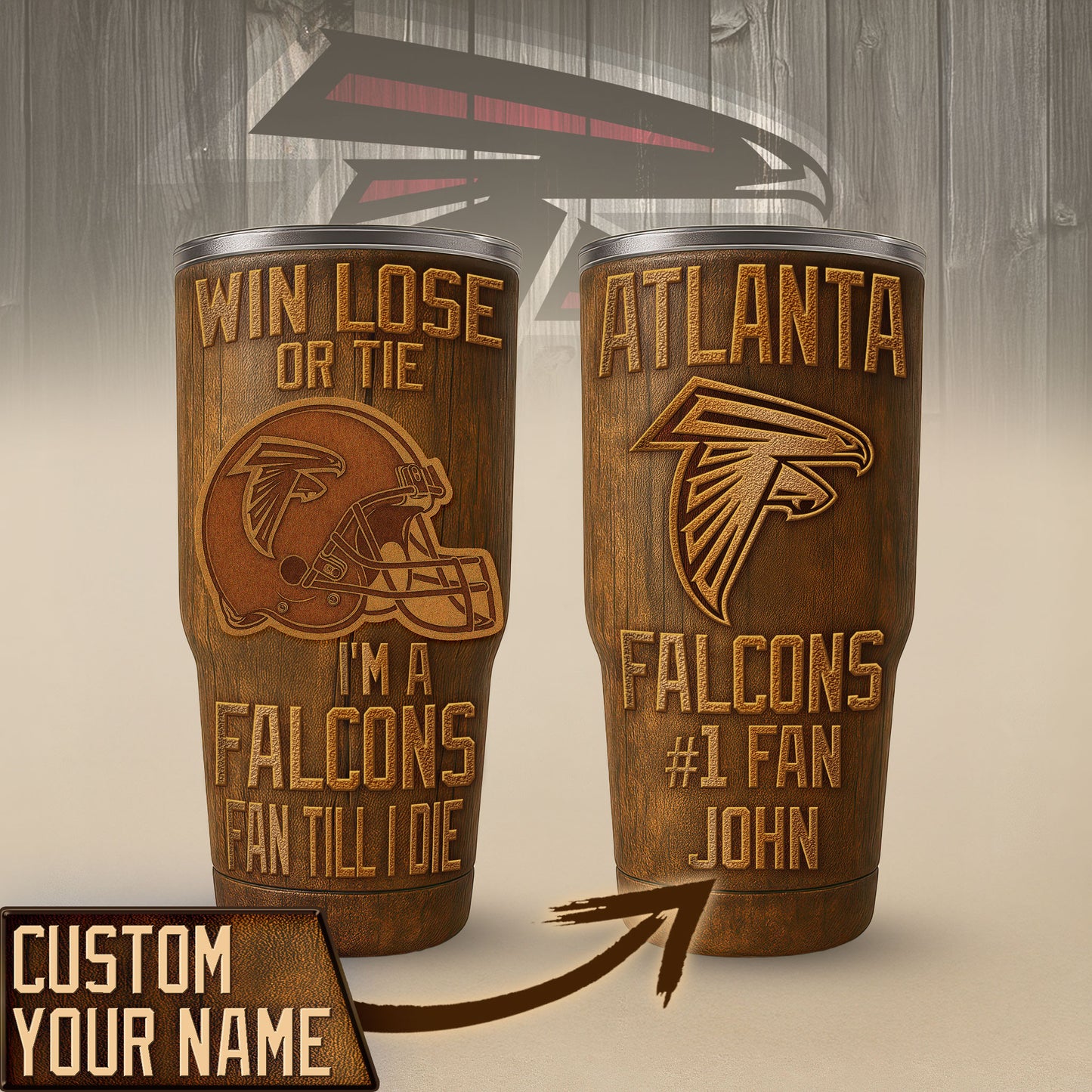 Atlanta Falcons Premium Tumbler 30oz TD Gifts For Fans AZBTTB30OZ000019