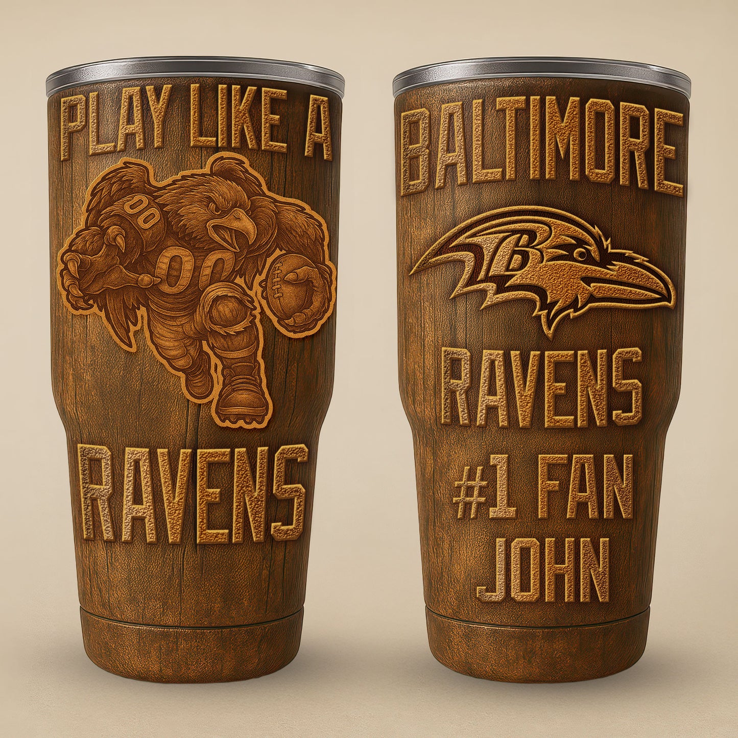 Baltimore Ravens Premium Tumbler 30oz TD Gifts For Fans AZBTTB30OZ000006