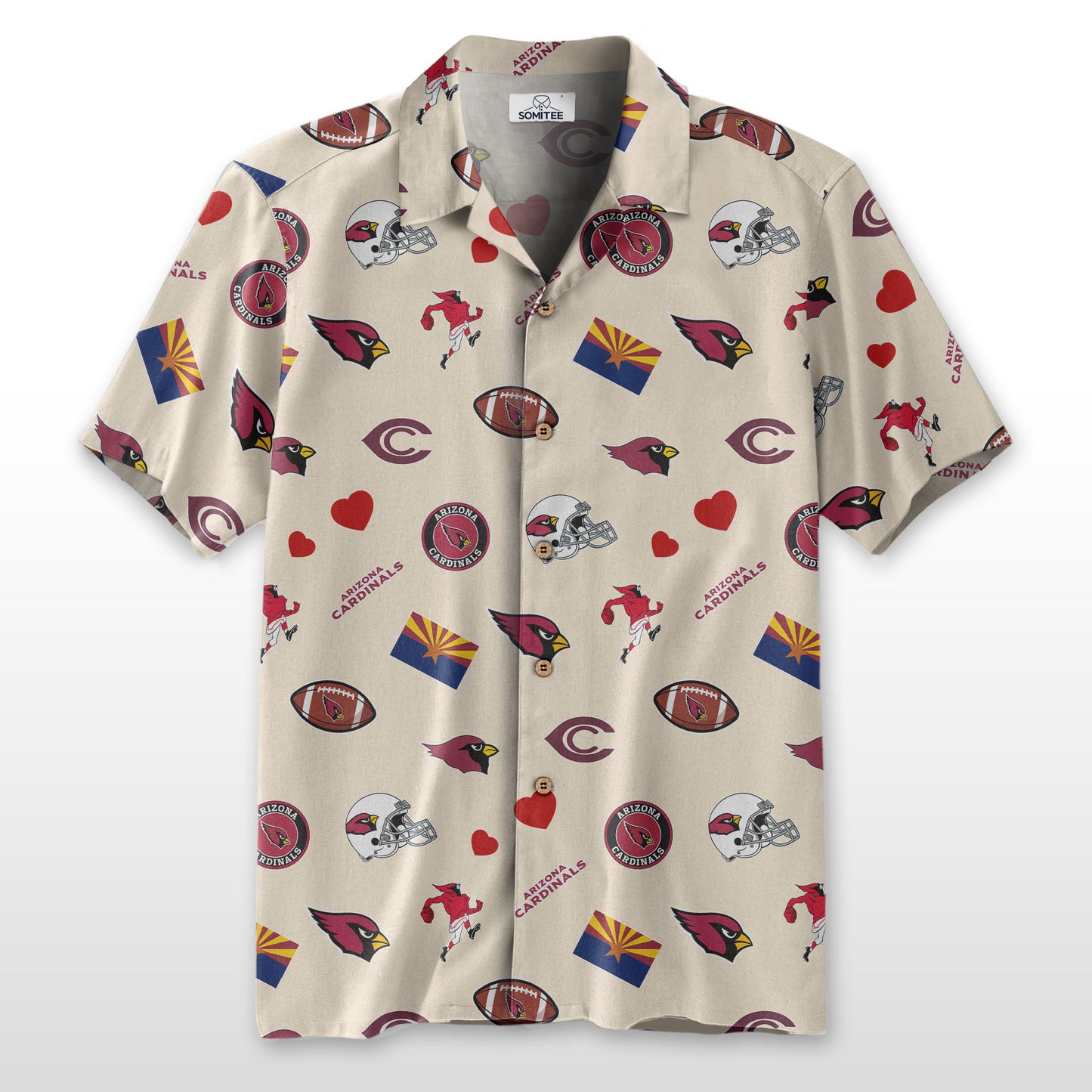 Arizona Cardinals Personalized Hawaiian Shirt 100% Cotton AZBTCHW000001