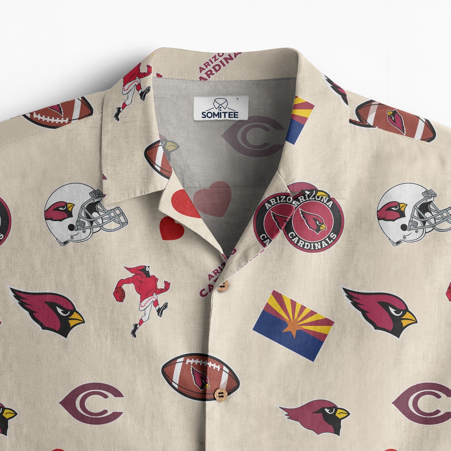Arizona Cardinals Personalized Hawaiian Shirt 100% Cotton AZBTCHW000001