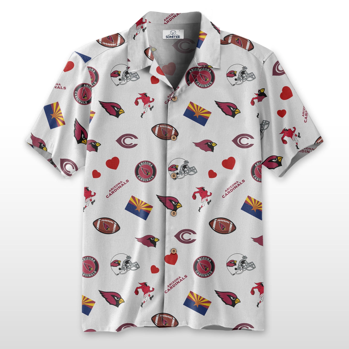Arizona Cardinals Personalized Hawaiian Shirt 100% Cotton AZBTCHW000001