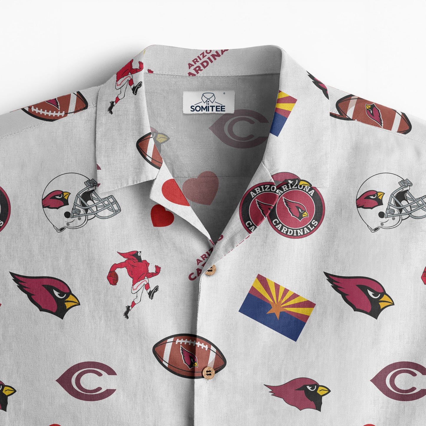 Arizona Cardinals Personalized Hawaiian Shirt 100% Cotton AZBTCHW000001