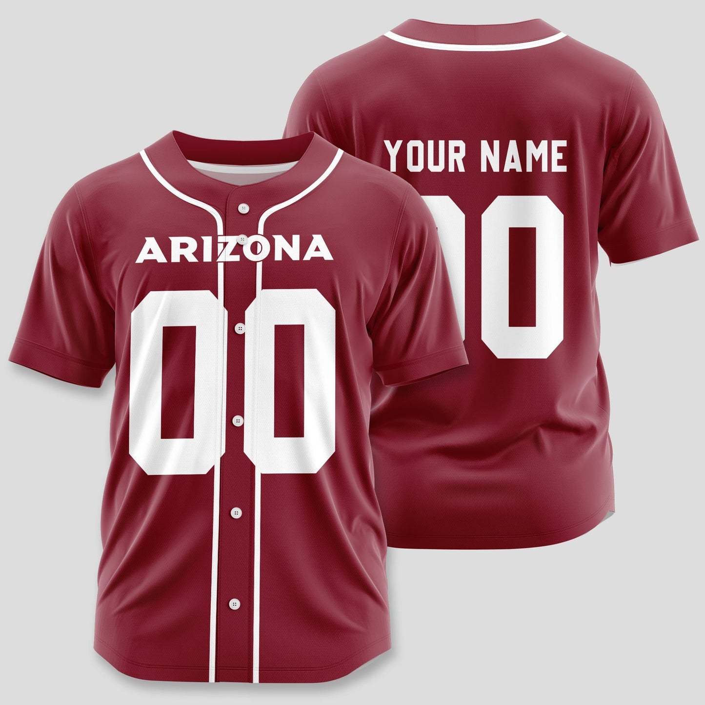 Arizona Cardinals Classic Baseball Jersey Customize Your Name & Number AZEMBJS000101