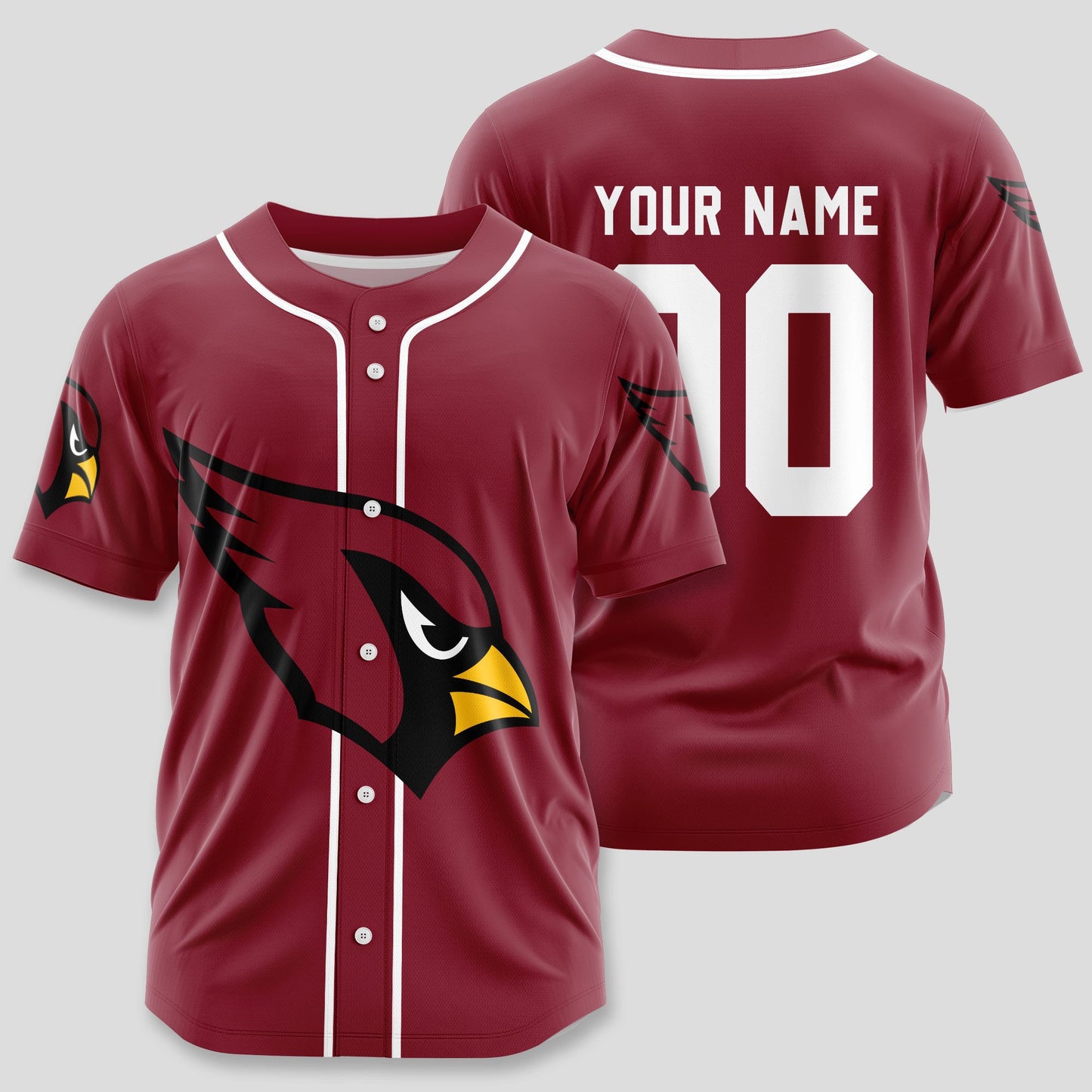 Arizona Cardinals Classic Baseball Jersey Customize Your Name & Number AZEMBJS000103