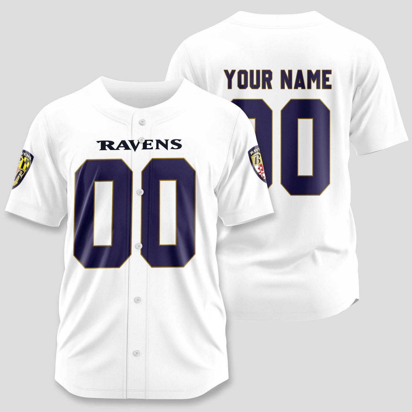 Baltimore Ravens Classic Baseball Jersey Customize Your Name & Number AZEMBJS000106
