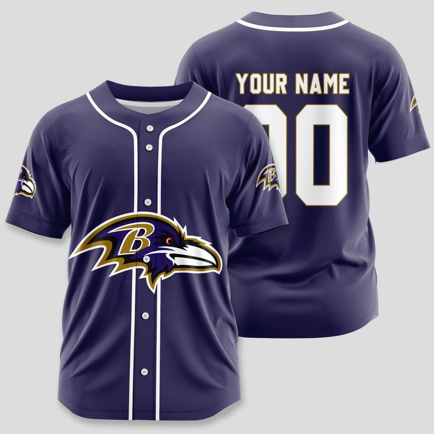 Baltimore Ravens Classic Baseball Jersey Customize Your Name & Number AZEMBJS000109