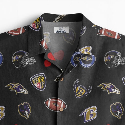 Baltimore Ravens Personalized Hawaiian Shirt 100% Cotton AZBTCHW000003