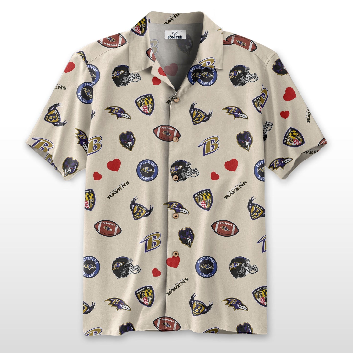 Baltimore Ravens Personalized Hawaiian Shirt 100% Cotton AZBTCHW000003