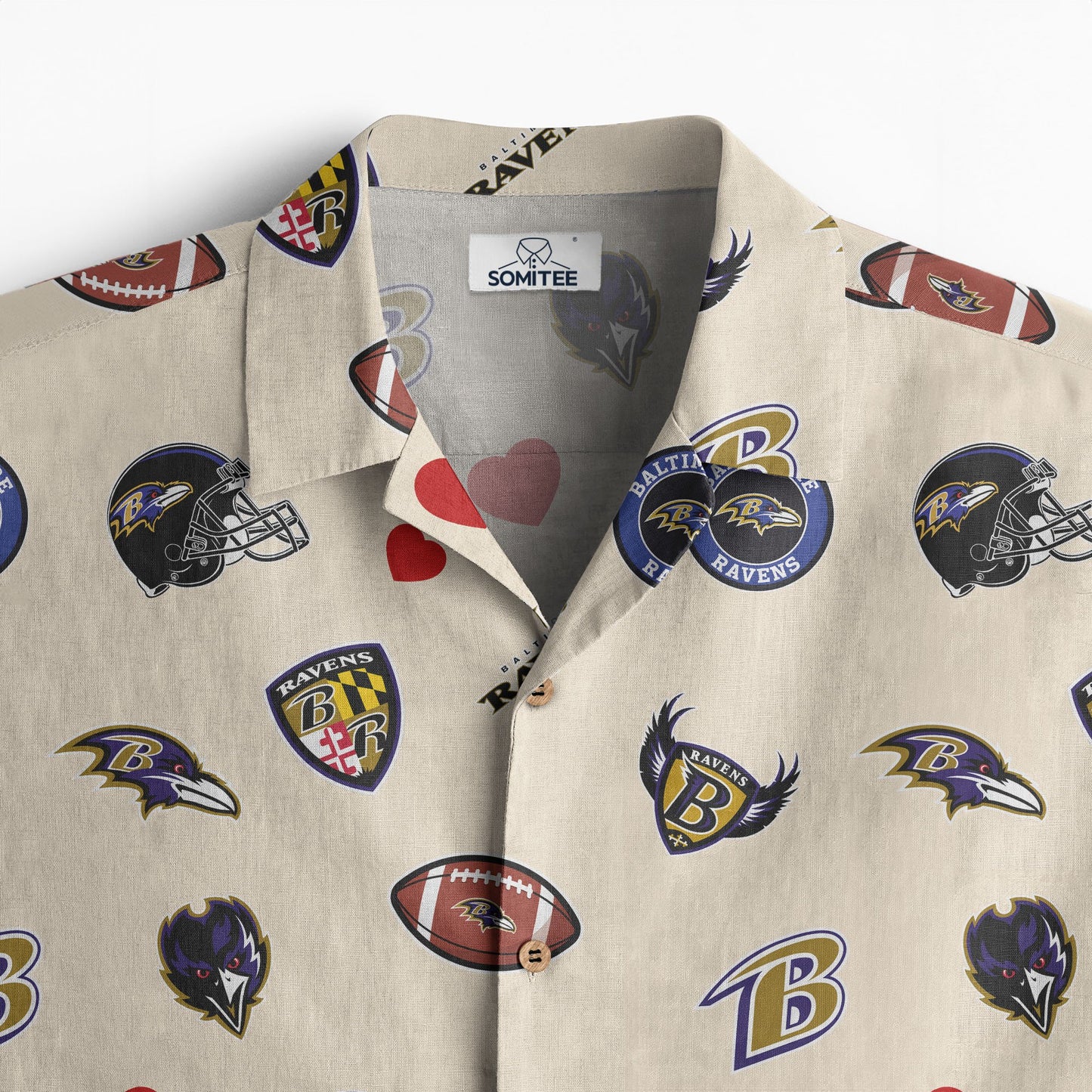 Baltimore Ravens Personalized Hawaiian Shirt 100% Cotton AZBTCHW000003