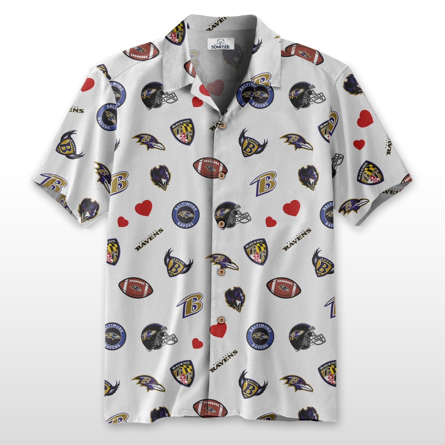Baltimore Ravens Personalized Hawaiian Shirt 100% Cotton AZBTCHW000003