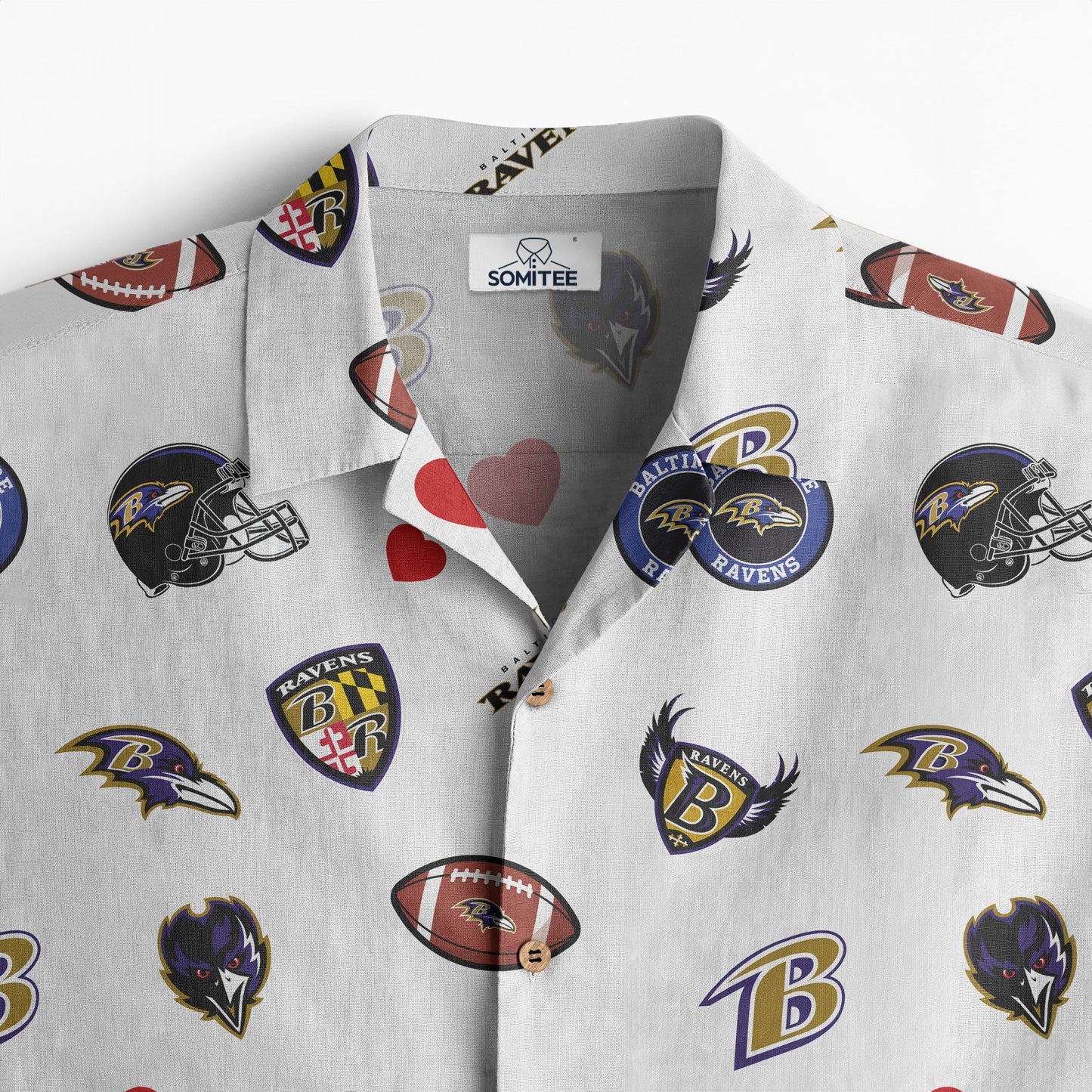 Baltimore Ravens Personalized Hawaiian Shirt 100% Cotton AZBTCHW000003