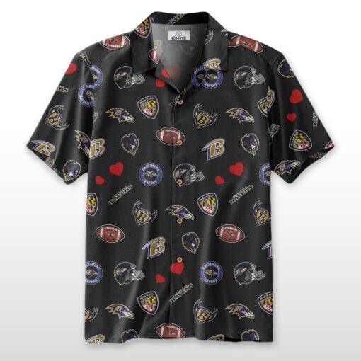Baltimore Ravens Personalized Hawaiian Shirt 100% Cotton AZBTCHW000003