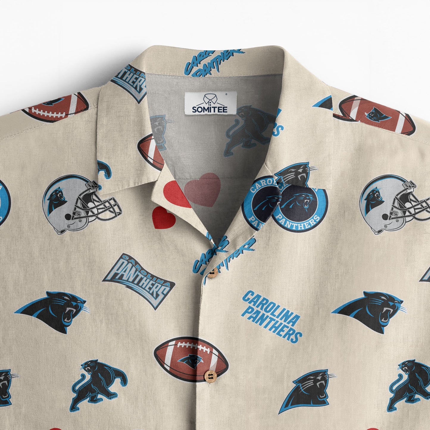 Carolina Panthers Personalized Hawaiian Shirt 100% Cotton AZBTCHW000004
