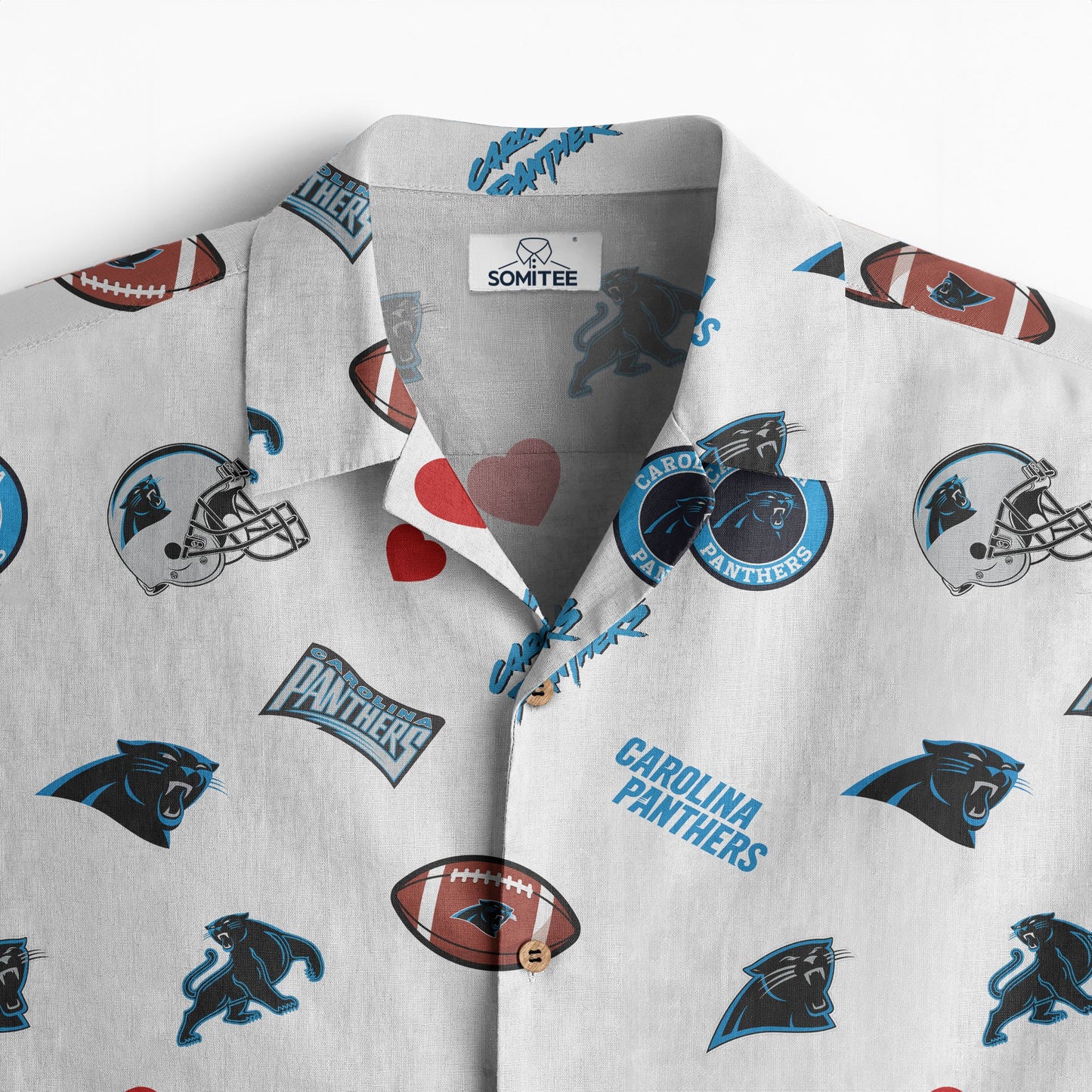 Carolina Panthers Personalized Hawaiian Shirt 100% Cotton AZBTCHW000004