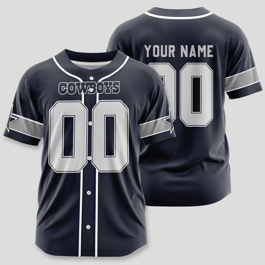 Dallas Cowboys Classic Baseball Jersey Customize Your Name & Number AZEMBJS000001