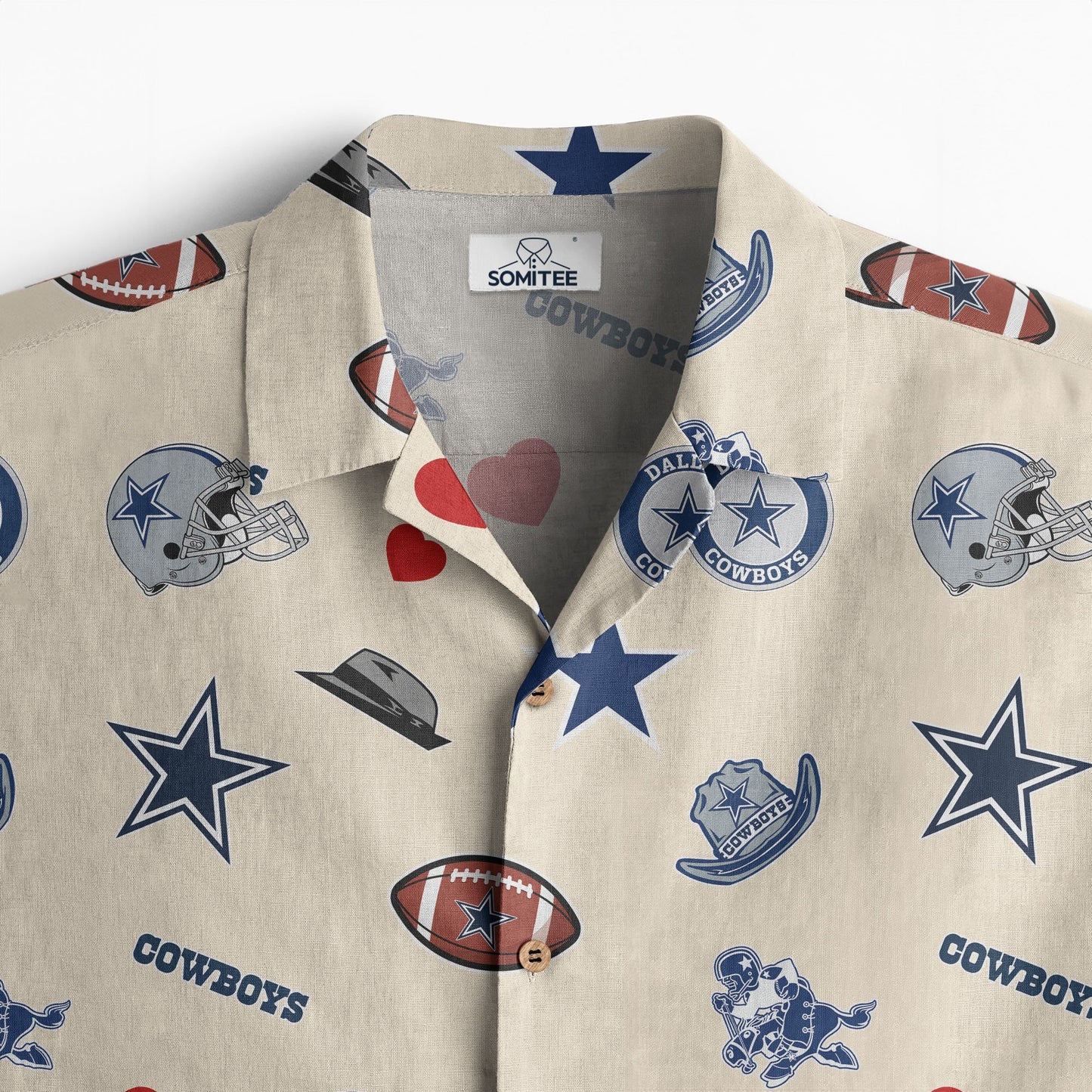 Dallas Cowboys Personalized Hawaiian Shirt 100% Cotton AZBTCHW000007