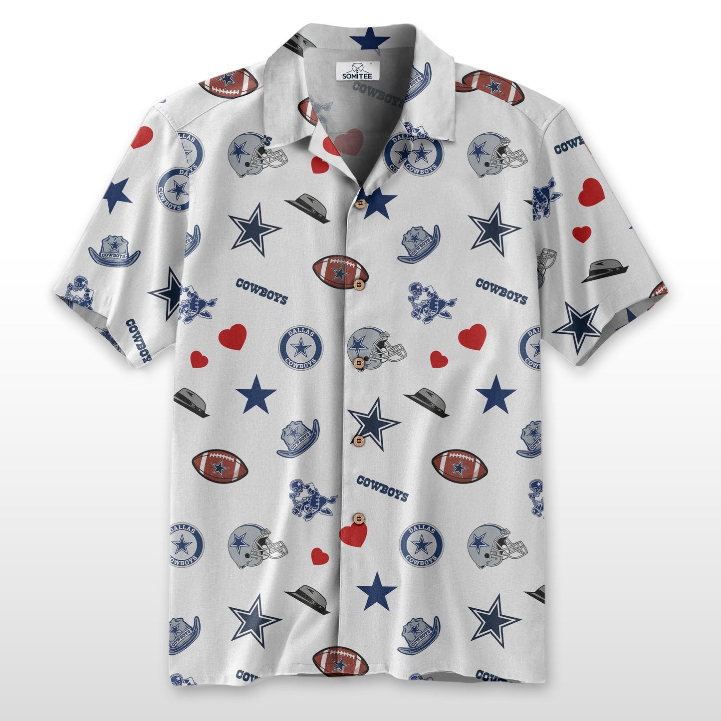Dallas Cowboys Personalized Hawaiian Shirt 100% Cotton AZBTCHW000007