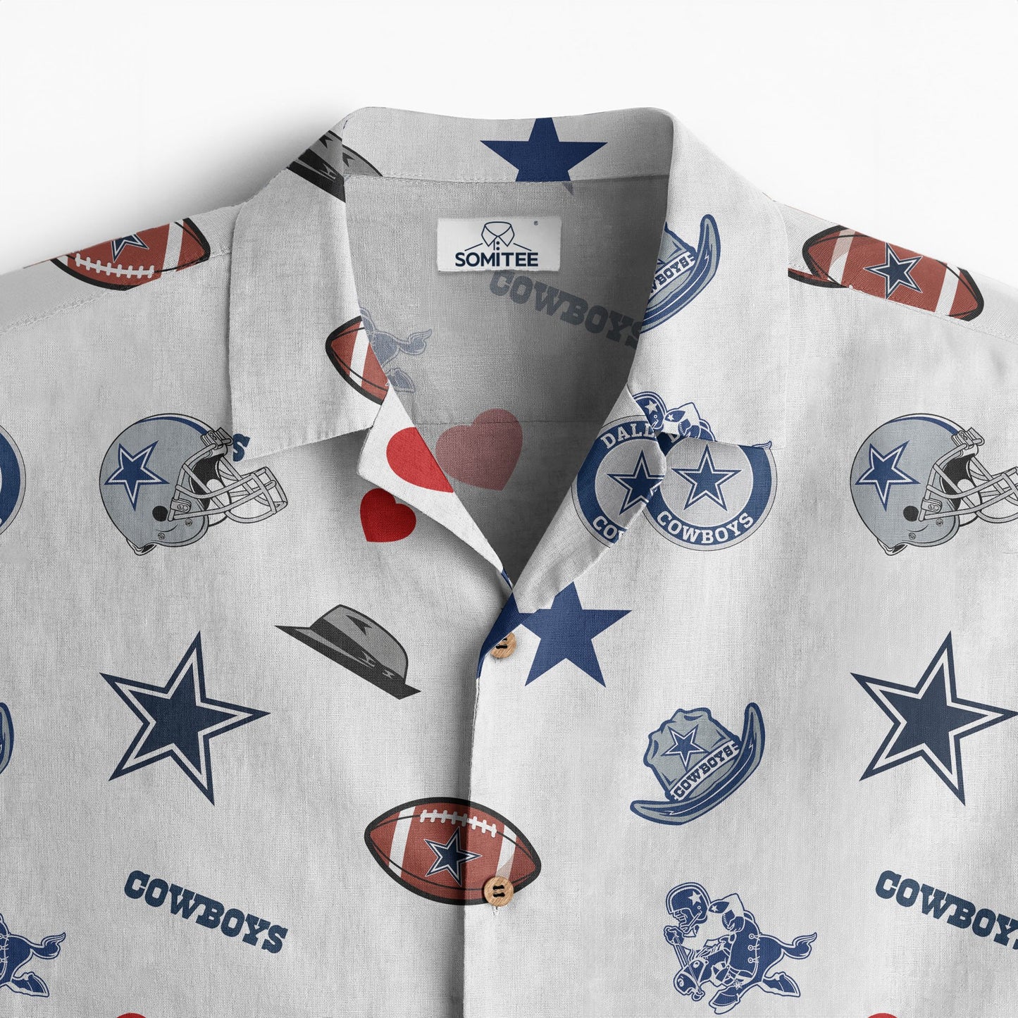 Dallas Cowboys Personalized Hawaiian Shirt 100% Cotton AZBTCHW000007