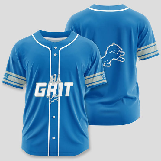 Detroit Lions Classic Baseball Jersey Customize Your Name & Number AZEMBJS000004