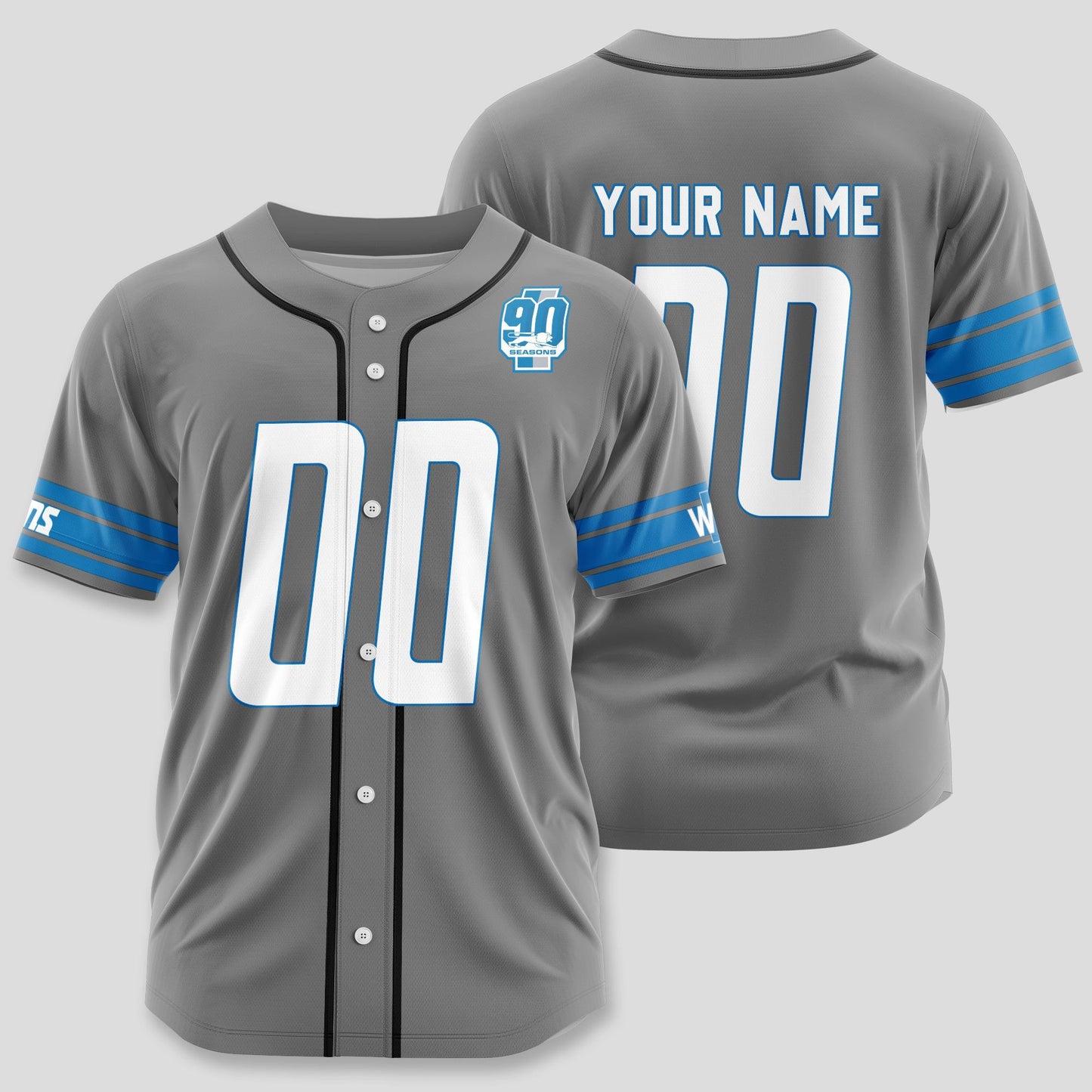 Detroit Lions Classic Baseball Jersey Customize Your Name & Number AZEMBJS000006