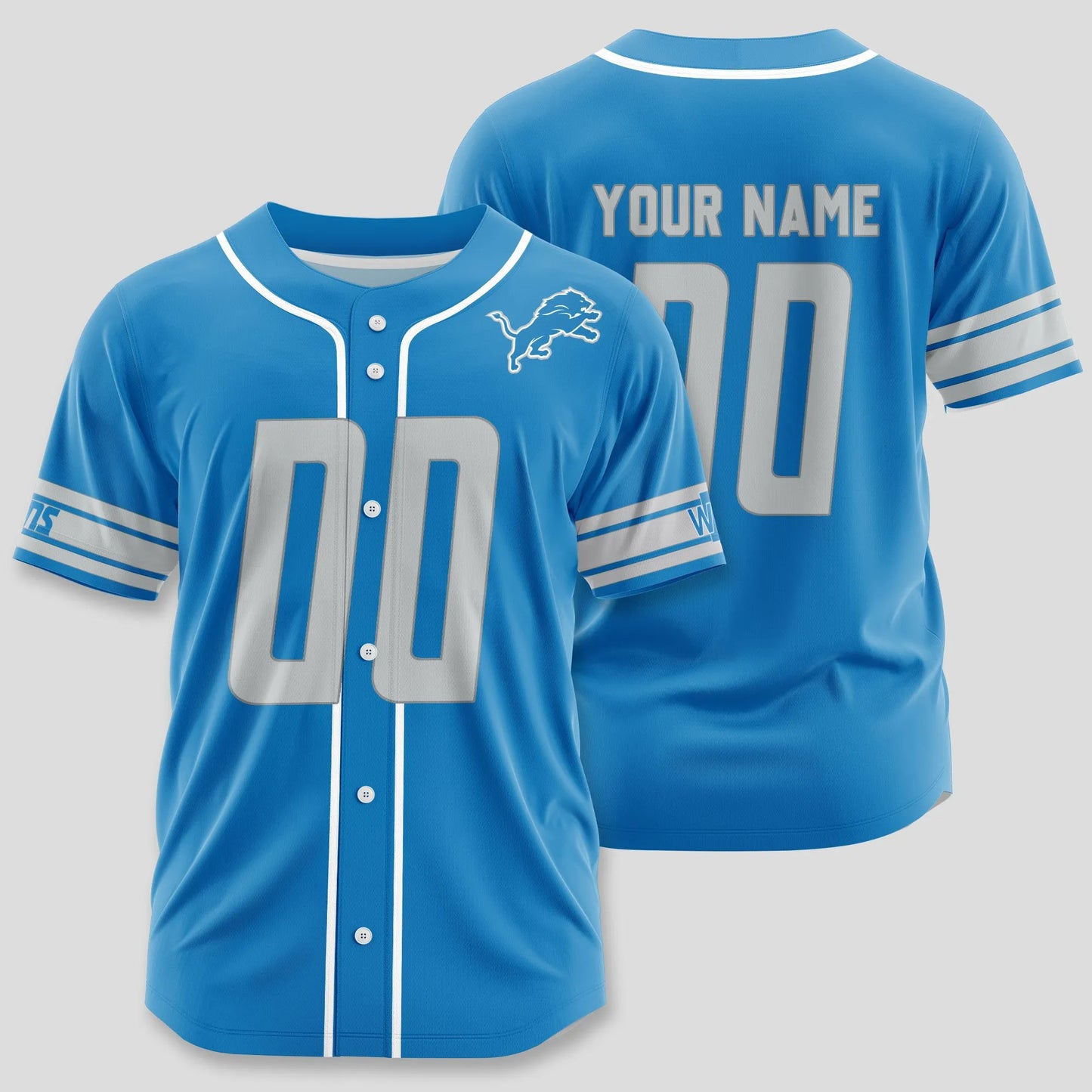 Detroit Lions Classic Baseball Jersey Customize Your Name & Number AZEMBJS000005