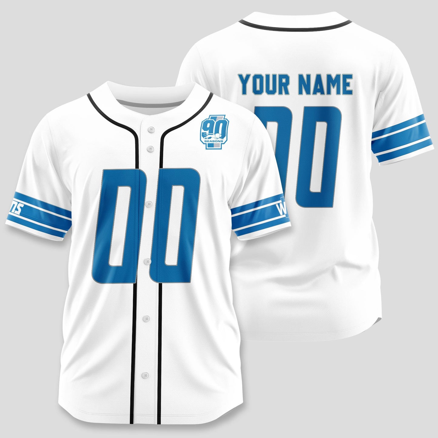 Detroit Lions Classic Baseball Jersey Customize Your Name & Number AZEMBJS000009