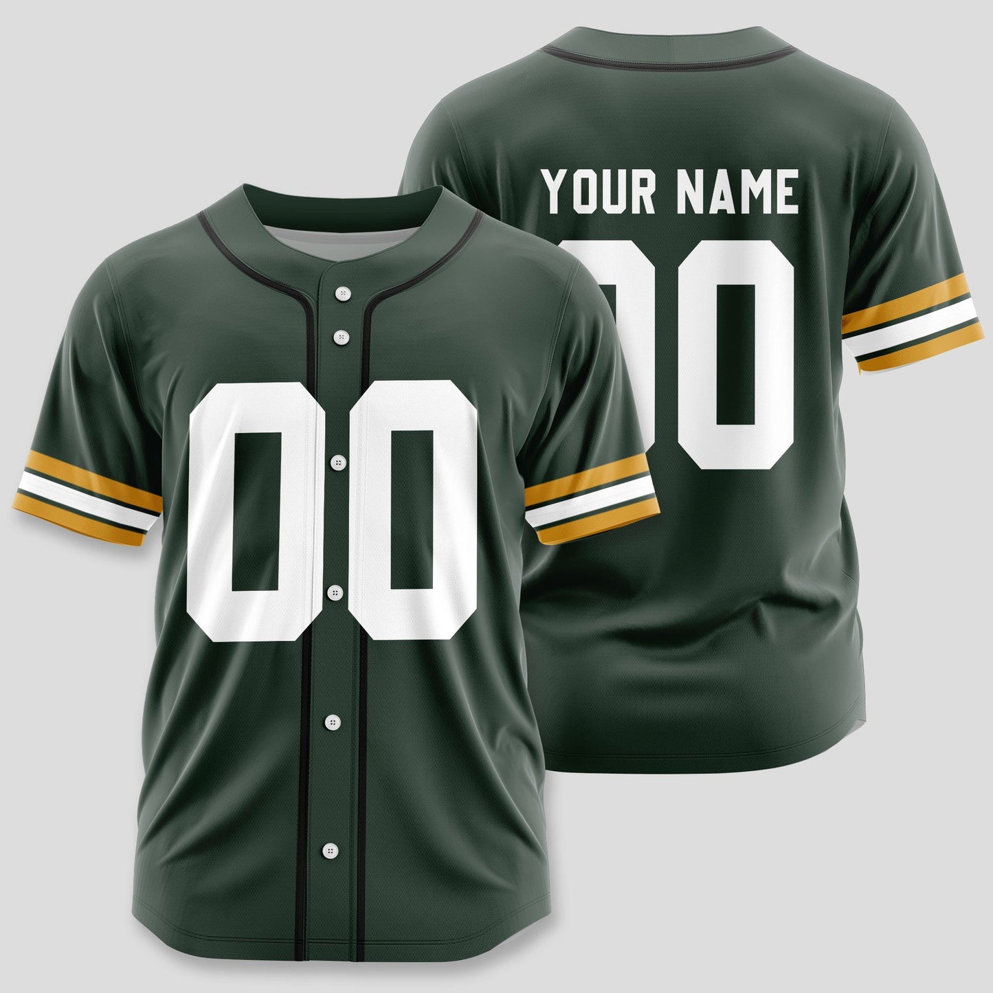 Green Bay Packers Classic Baseball Jersey Customize Your Name & Number AZEMBJS000011