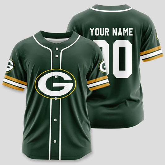 Green Bay Packers Classic Baseball Jersey Customize Your Name & Number AZEMBJS000014