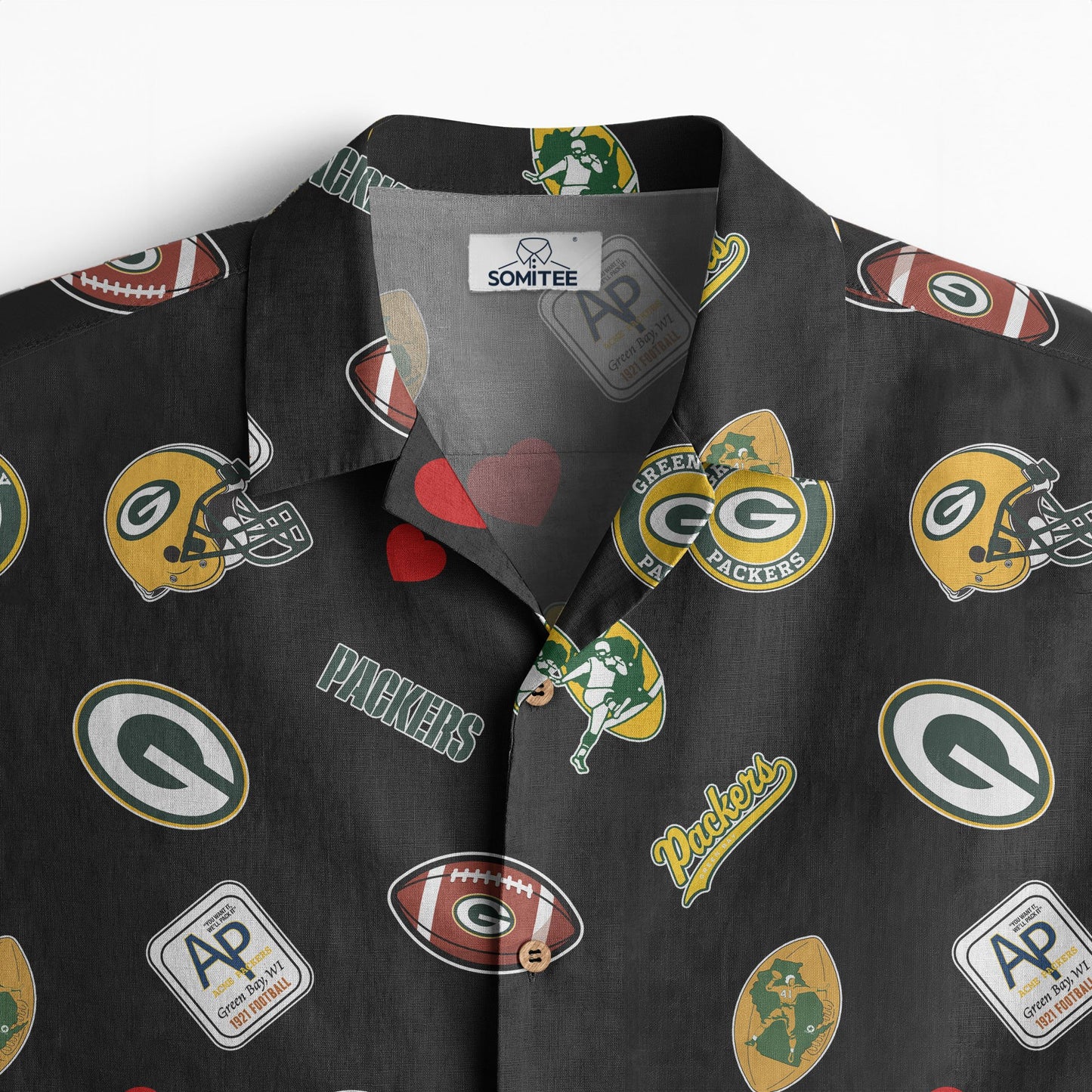 Green Bay Packers Personalized Hawaiian Shirt 100% Cotton AZBTCHW000009