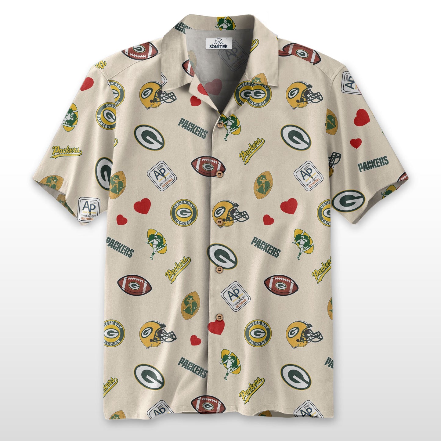 Green Bay Packers Personalized Hawaiian Shirt 100% Cotton AZBTCHW000009