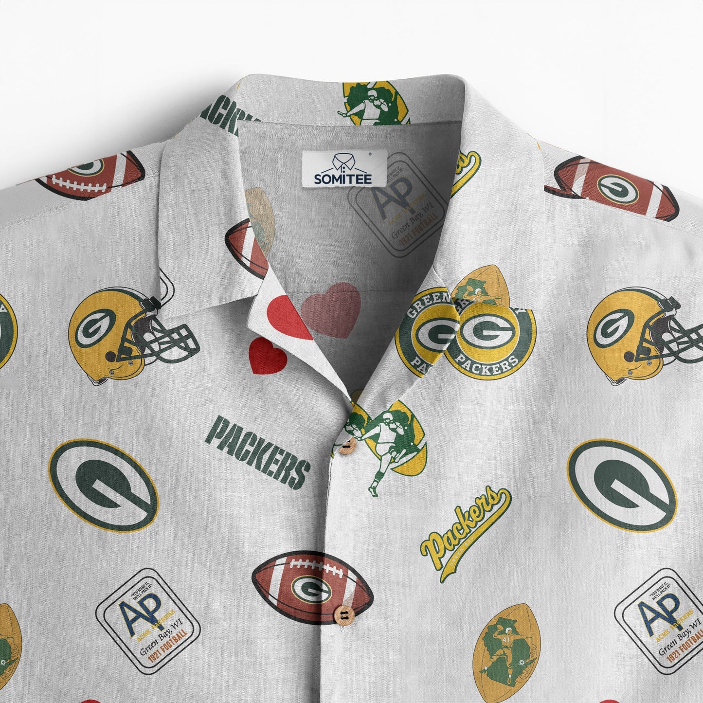 Green Bay Packers Personalized Hawaiian Shirt 100% Cotton AZBTCHW000009