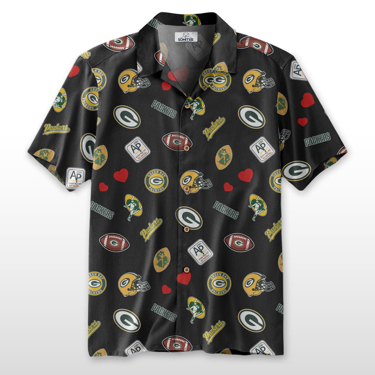 Green Bay Packers Personalized Hawaiian Shirt 100% Cotton AZBTCHW000009