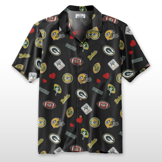 Green Bay Packers Personalized Hawaiian Shirt 100% Cotton AZBTCHW000009