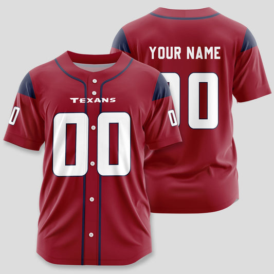 Houston Texans Classic Baseball Jersey Customize Your Name & Number AZEMBJS000018