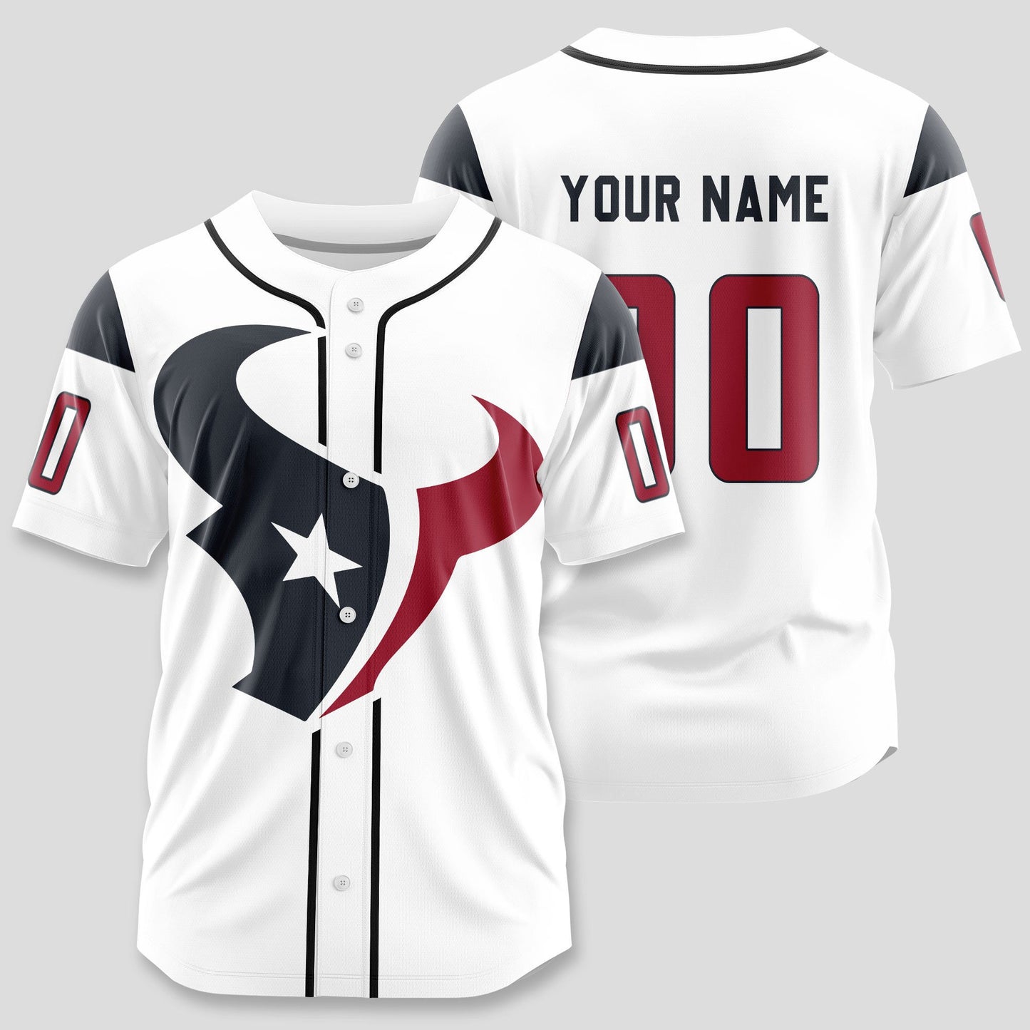 Houston Texans Classic Baseball Jersey Customize Your Name & Number AZEMBJS000019