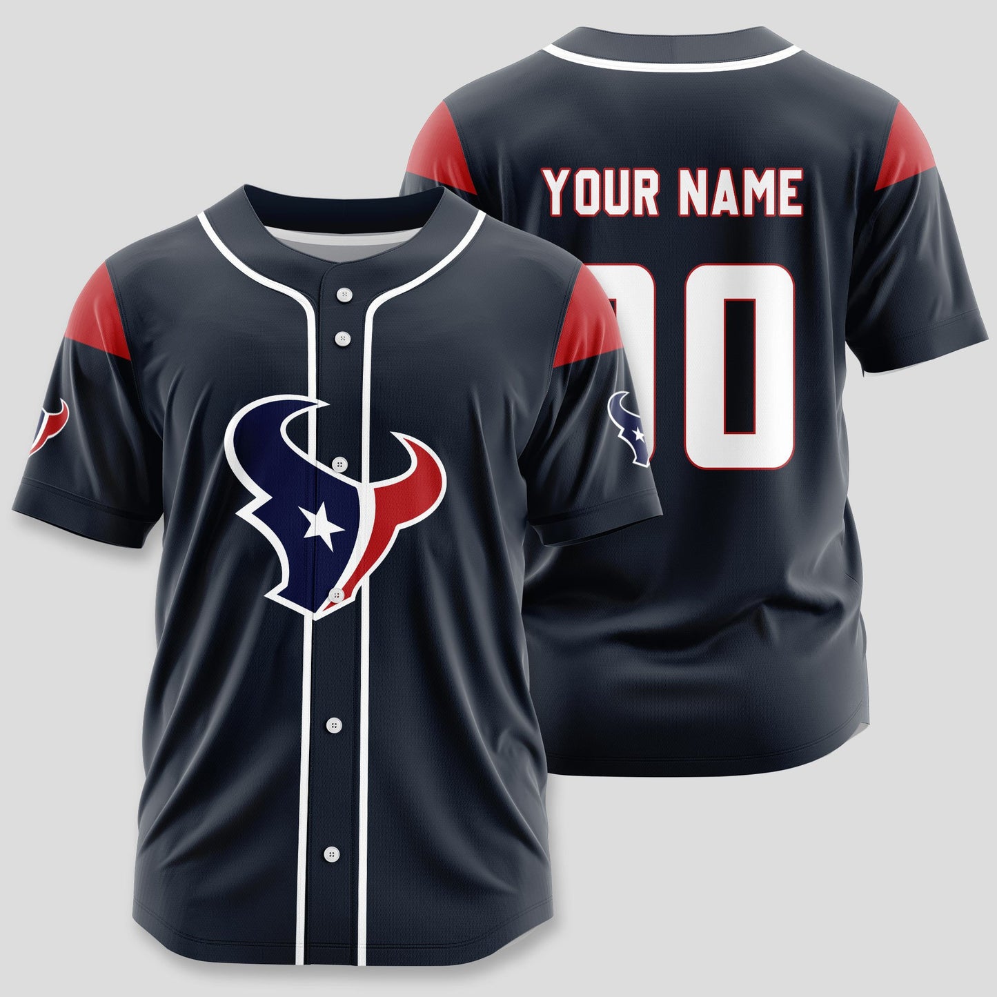 Houston Texans Classic Baseball Jersey Customize Your Name & Number AZEMBJS000021