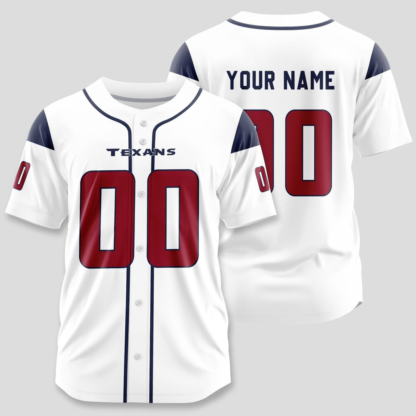 Houston Texans Classic Baseball Jersey Customize Your Name & Number AZEMBJS000022