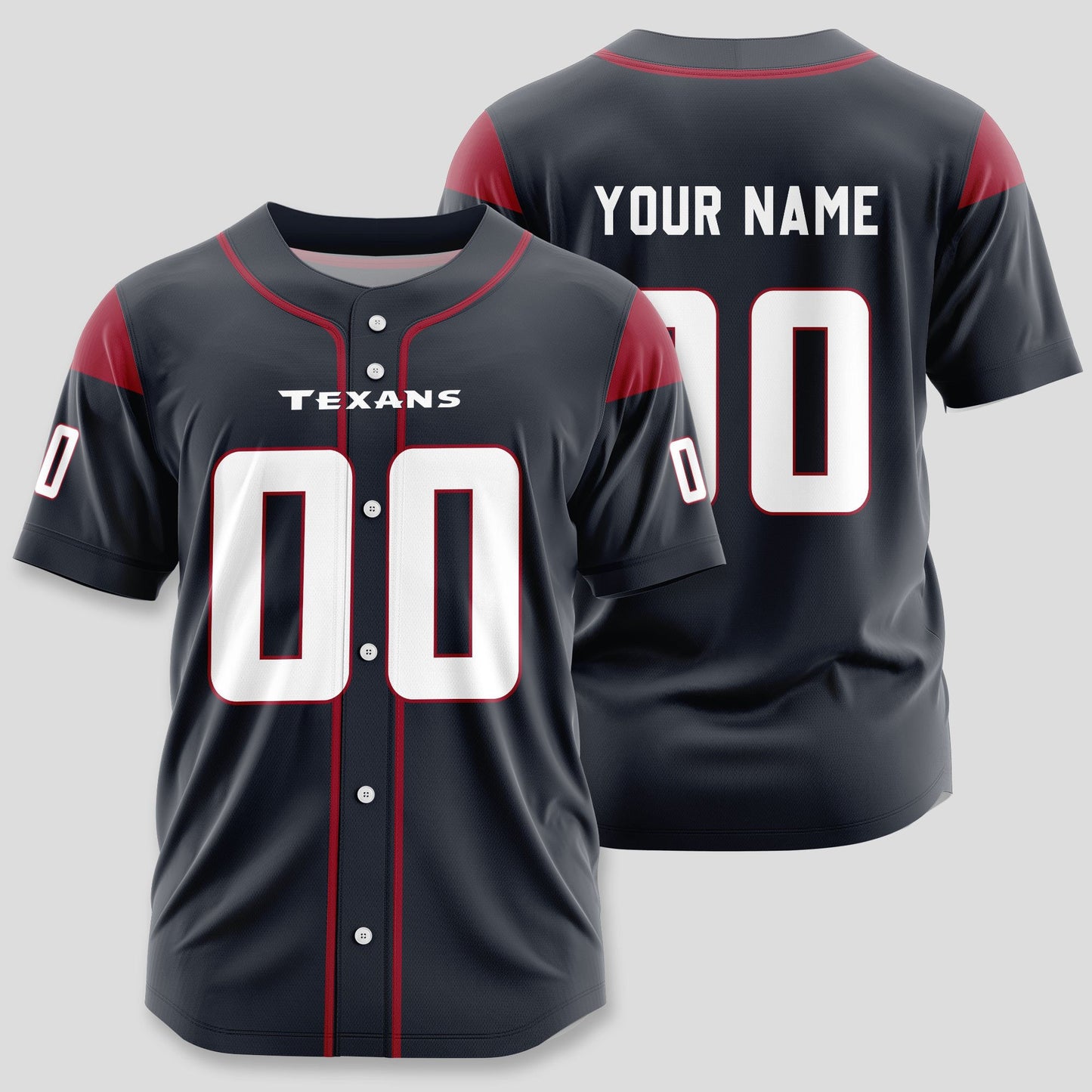 Houston Texans Classic Baseball Jersey Customize Your Name & Number AZEMBJS000024