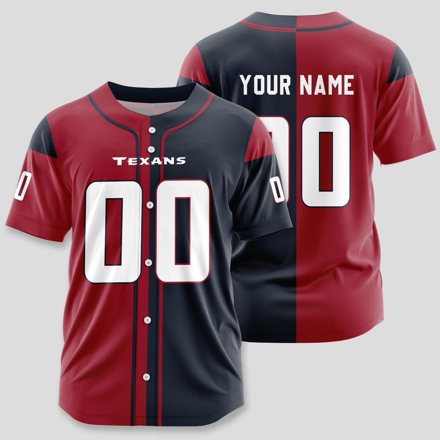 Houston Texans Classic Baseball Jersey Customize Your Name & Number AZEMBJS000026