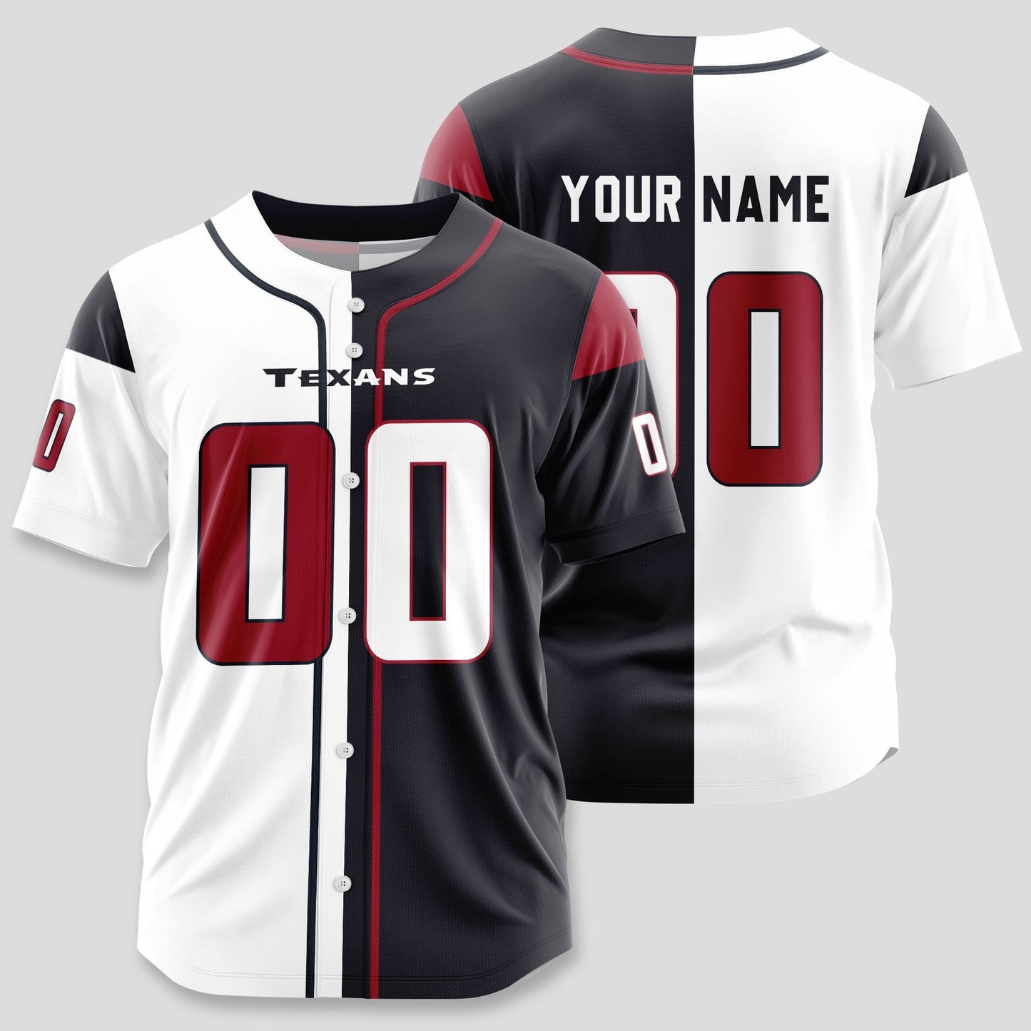 Houston Texans Classic Baseball Jersey Customize Your Name & Number AZEMBJS000025