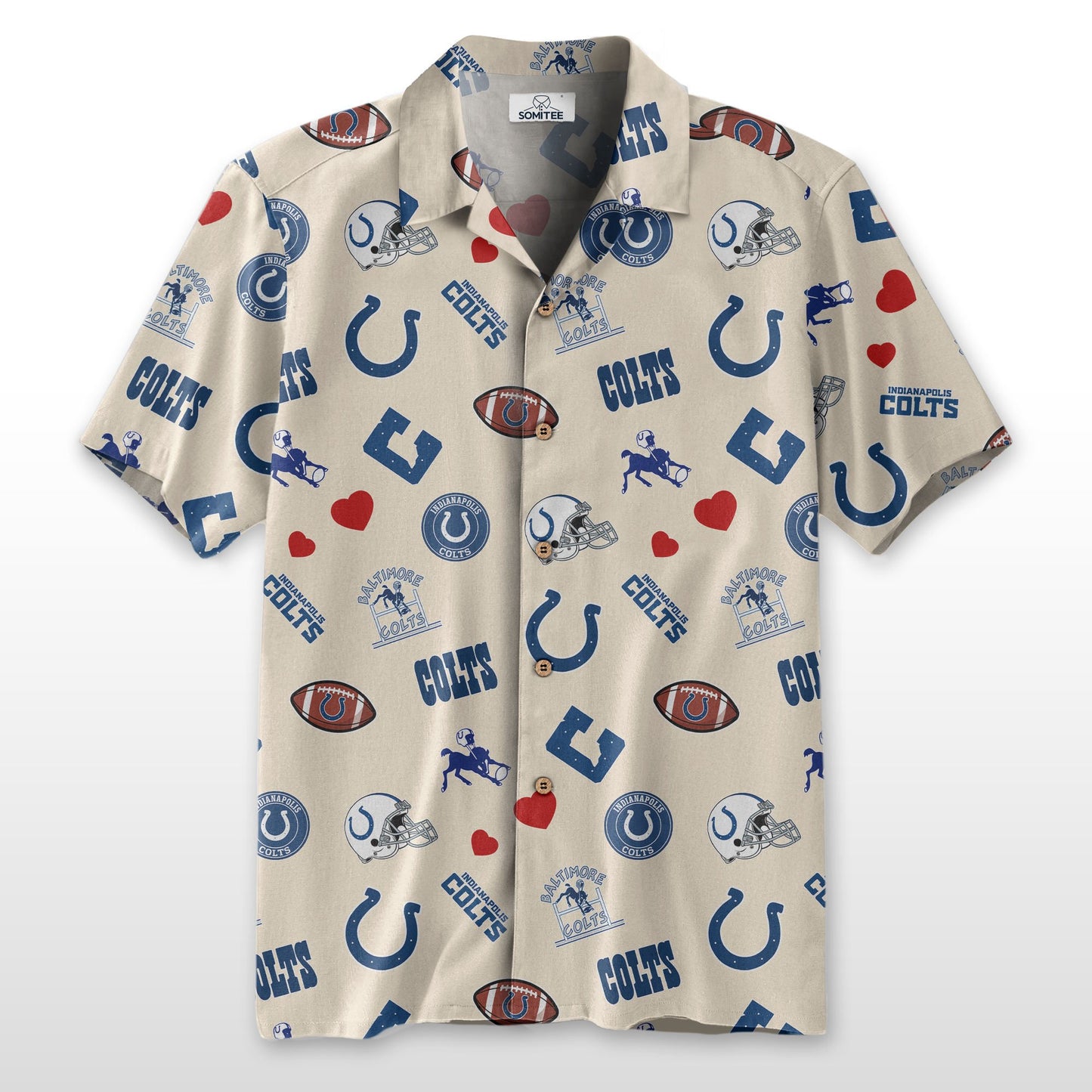 Indianapolis Colts Personalized Hawaiian Shirt 100% Cotton AZBTCHW000011
