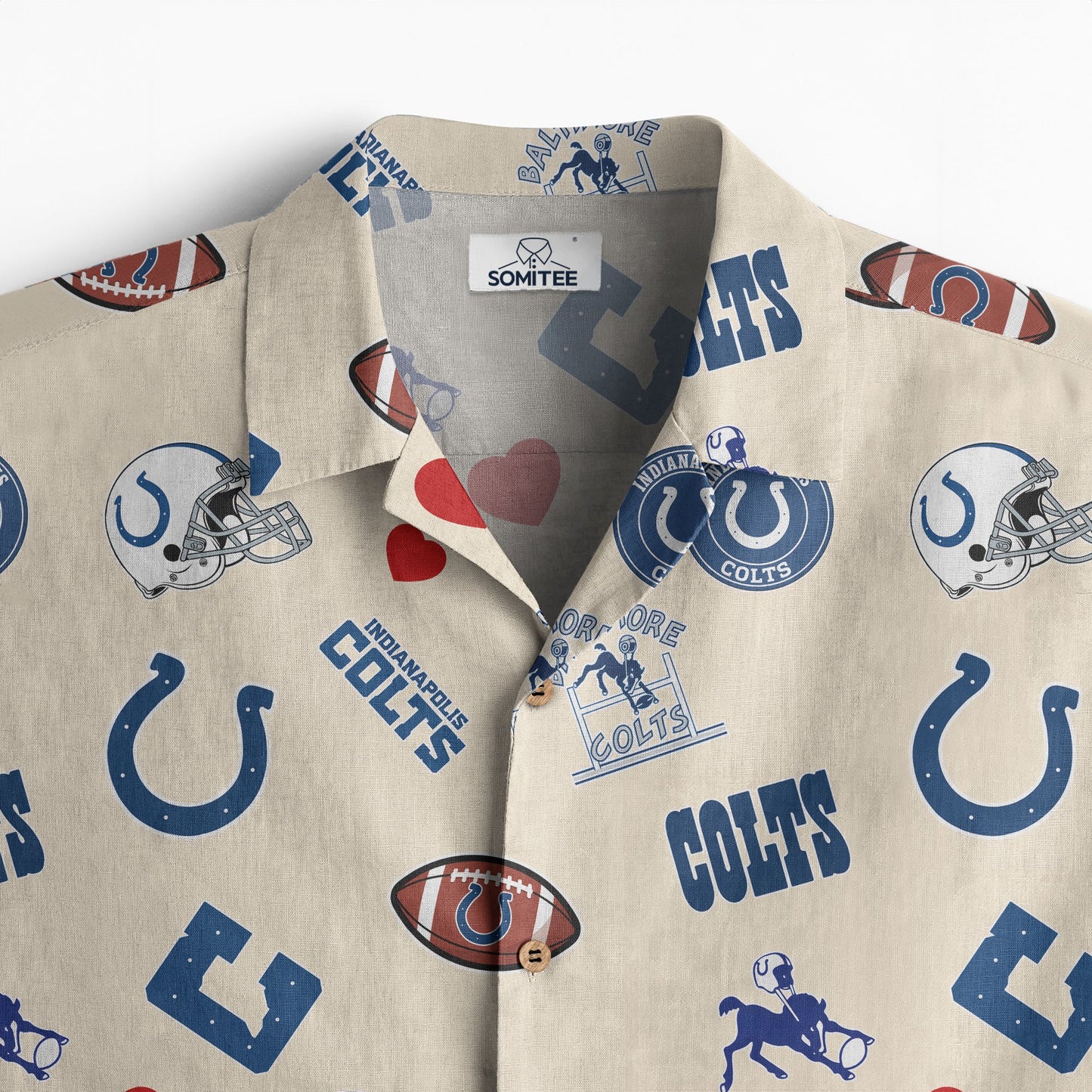 Indianapolis Colts Personalized Hawaiian Shirt 100% Cotton AZBTCHW000011