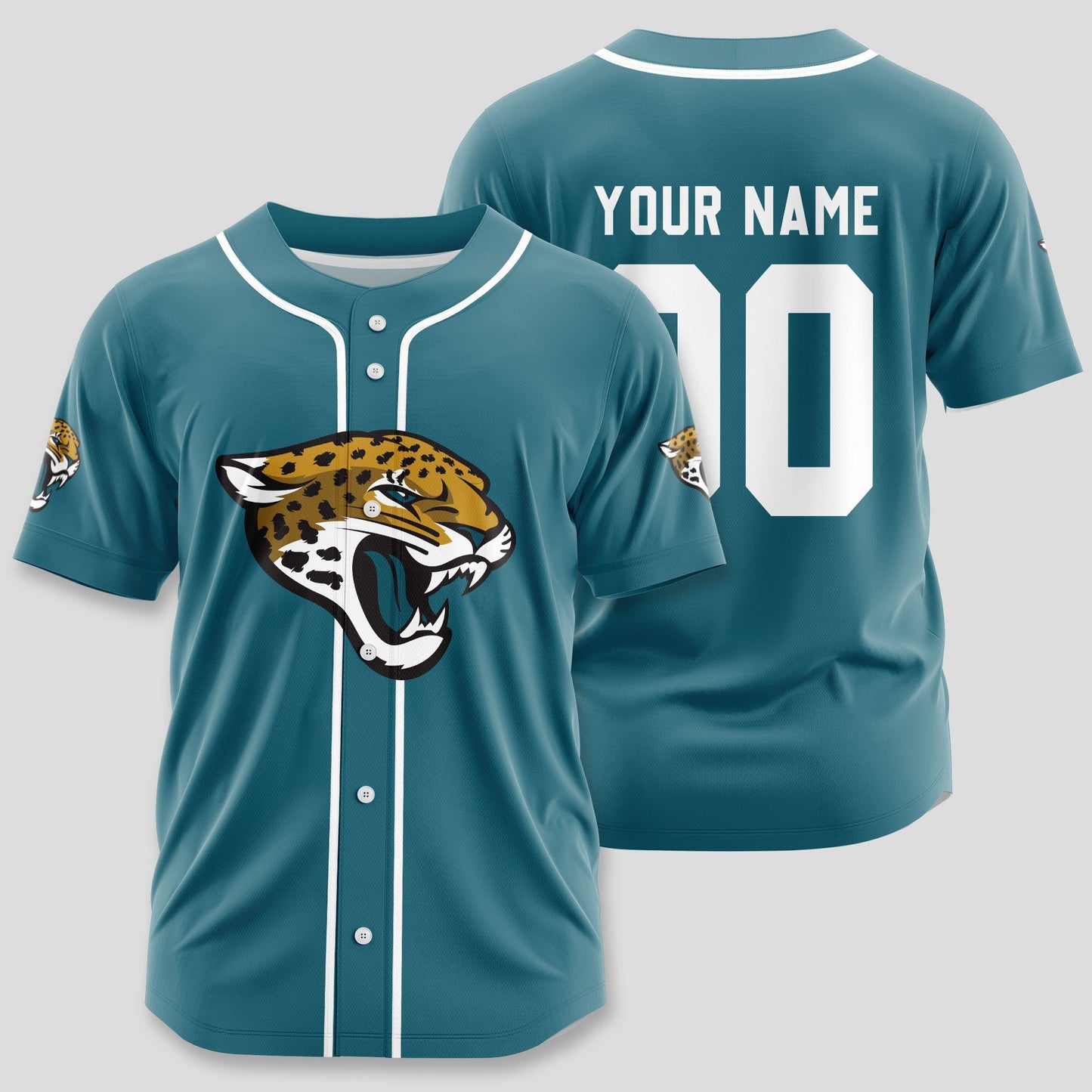Jacksonville Jaguars Classic Baseball Jersey Customize Your Name & Number AZEMBJS000030
