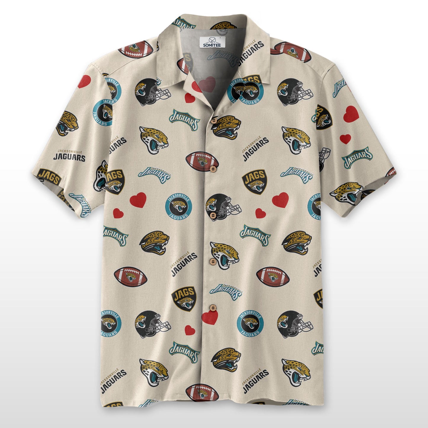 Jacksonville Jaguars Personalized Hawaiian Shirt 100% Cotton AZBTCHW000013