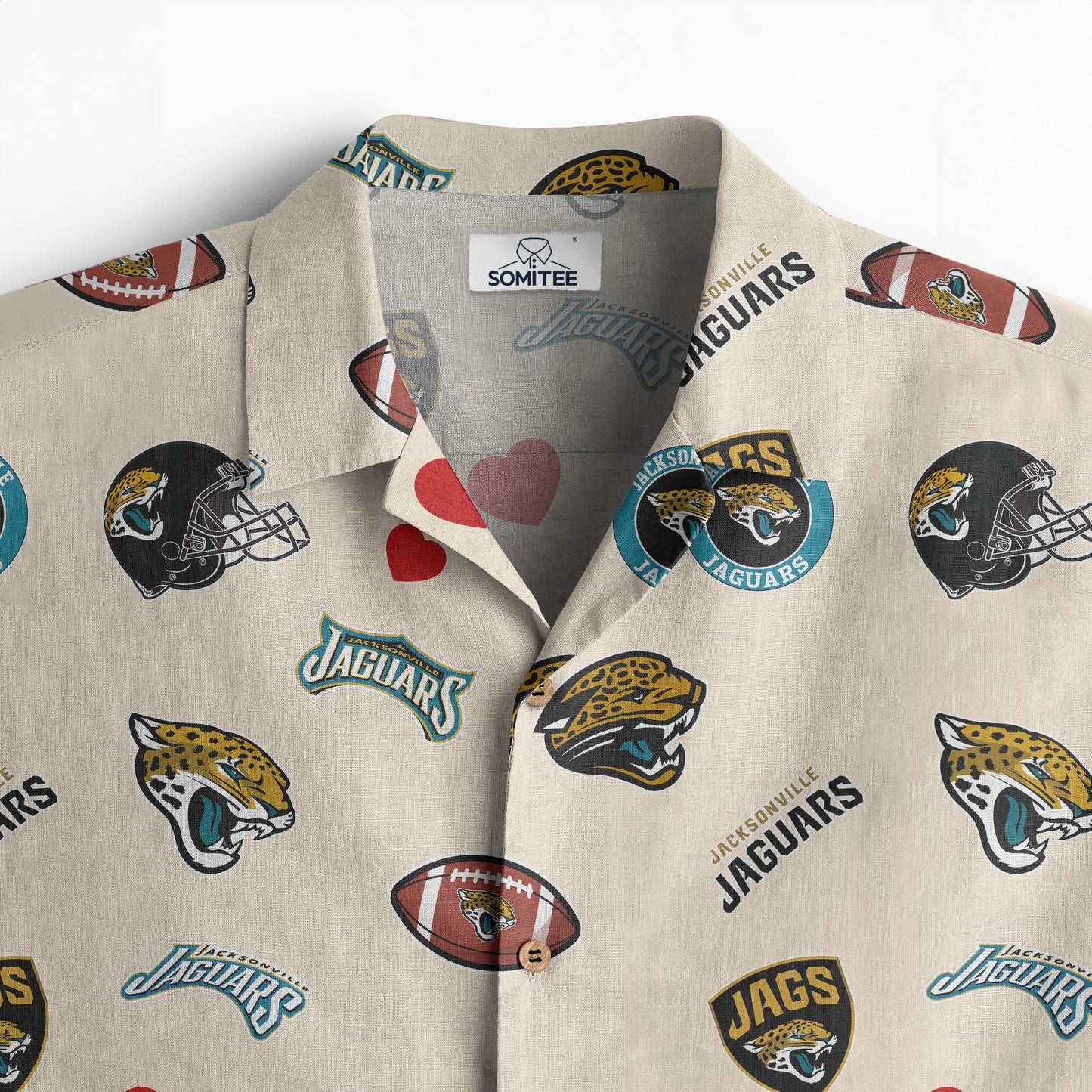 Jacksonville Jaguars Personalized Hawaiian Shirt 100% Cotton AZBTCHW000013