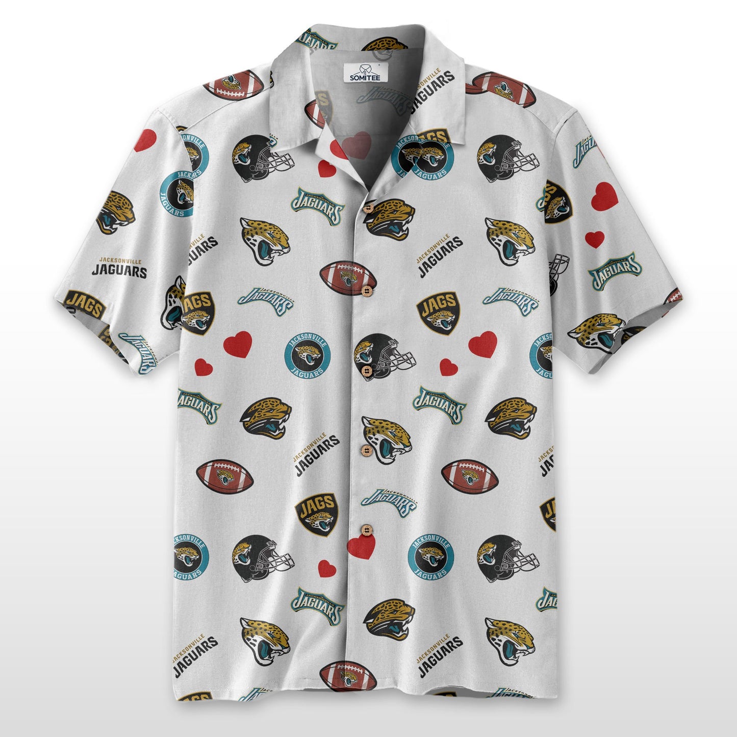 Jacksonville Jaguars Personalized Hawaiian Shirt 100% Cotton AZBTCHW000013