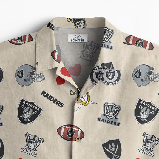 Las Vegas Raiders Personalized Hawaiian Shirt 100% Cotton AZBTCHW000012