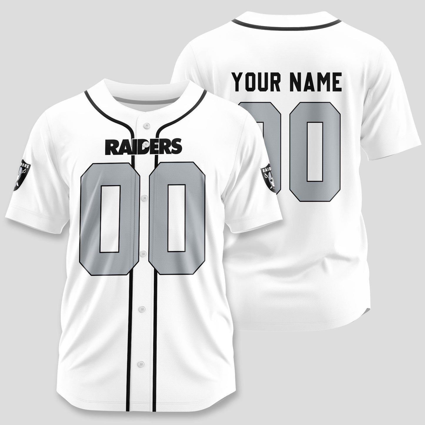 Las Vegas Raiders Classic Baseball Jersey Customize Your Name & Number AZEMBJS000028