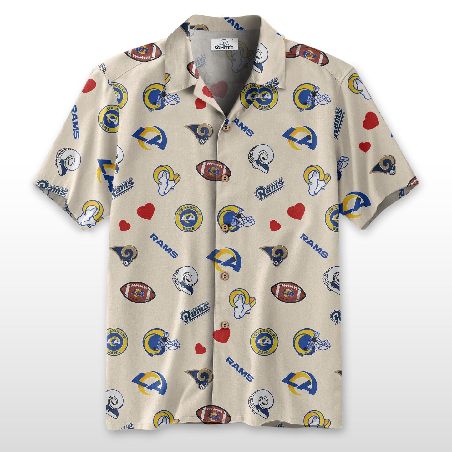 Los Angeles Rams Personalized Hawaiian Shirt 100% Cotton AZBTCHW000014