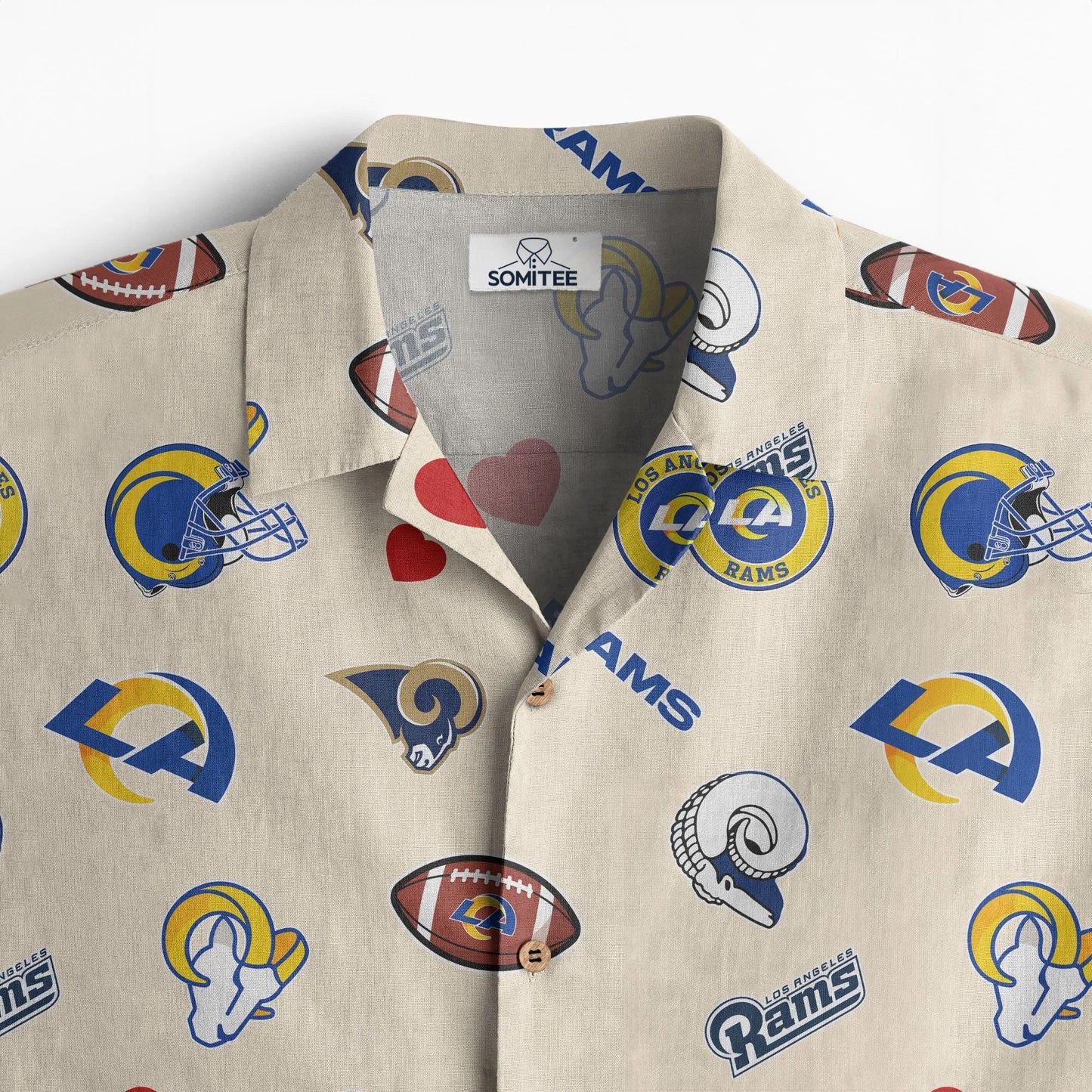 Los Angeles Rams Personalized Hawaiian Shirt 100% Cotton AZBTCHW000014